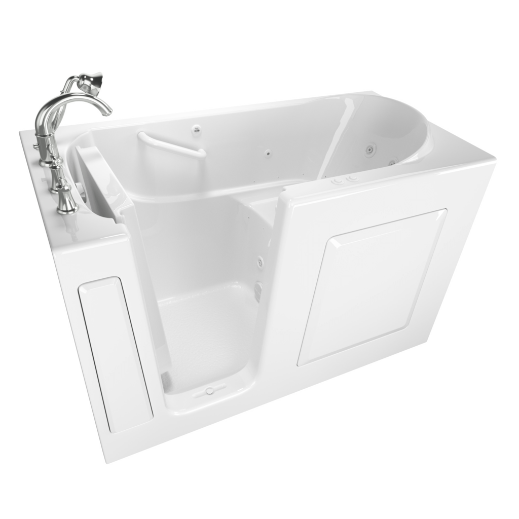 Gelcoat Value Series 30 x 60-Inch Walk-in Tub With Combination Air Spa and Whirlpool Systems - Left-Hand Drain With Faucet